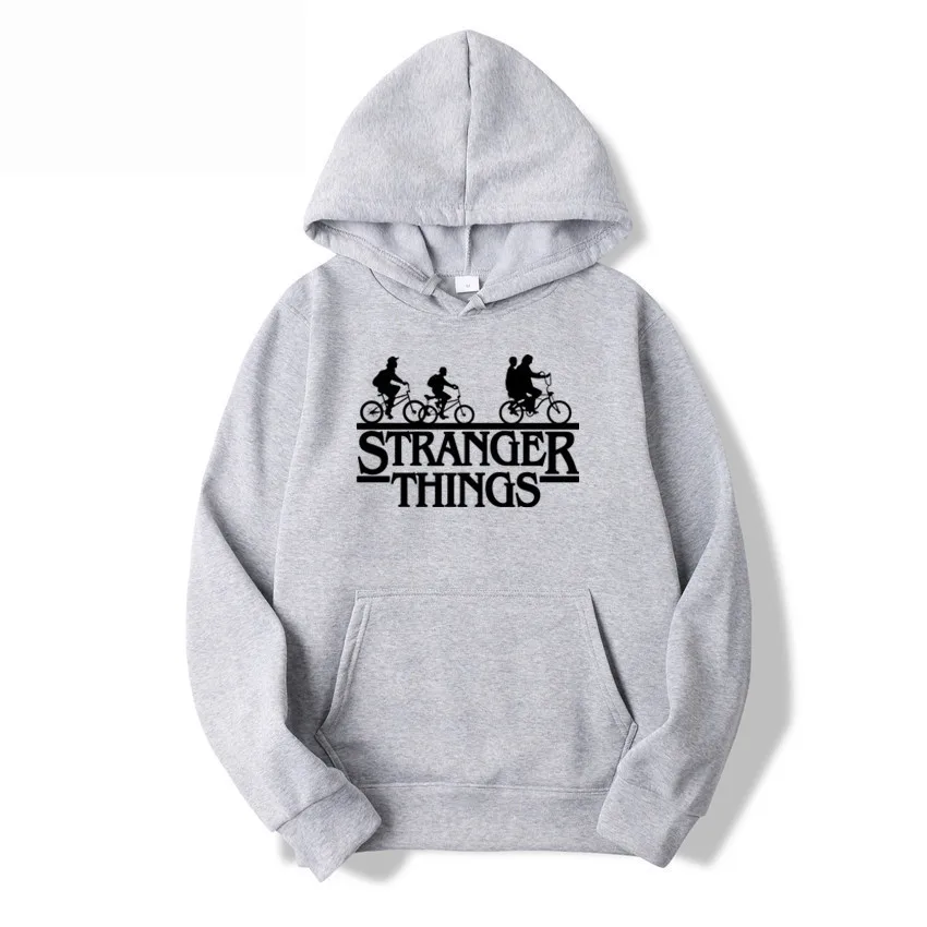  Stranger Things Hoodies Women Trendy Faces Letter Print Oversized Female Sweatshirt Hip Hop Cotton 