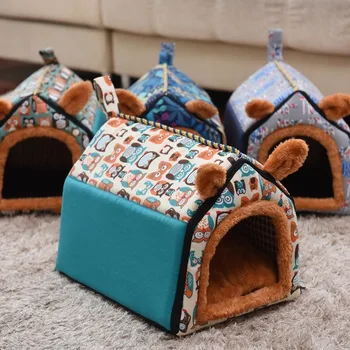 

Autumn and Winter Dog House Kennel Pet Nest Teddy Small Dog Pet House Cat Litter Cat Room Dog Beds