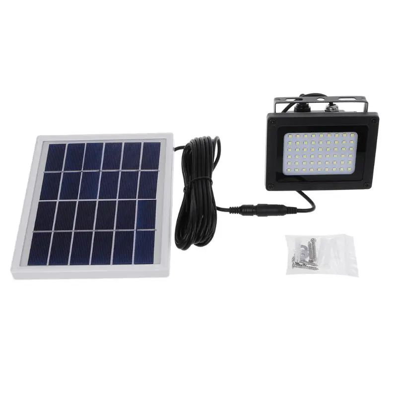 

Solar Powered Floodlight Spotlight Outdoor Waterproof Security Light 54 LED 400lm Garden Lawn Pool