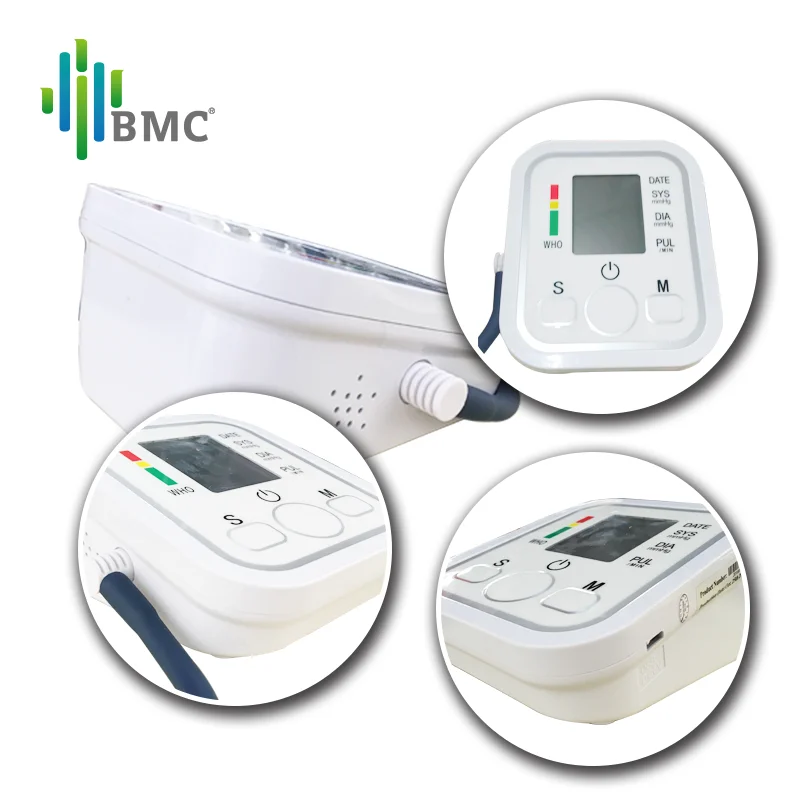 BMC Домашний медицинский цифровой ЖК-монитор артериального давления на руку, автоматический измеритель пульса