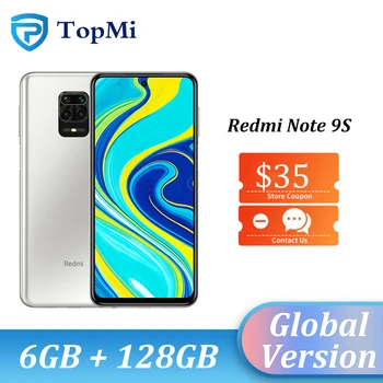

2020 In Stock Global Version Xiaomi Redmi Note 9S 6GB RAM 128GB ROM Smartphone Snapdragon 720G 48MP Rear Camera 6.67" DotDisplay