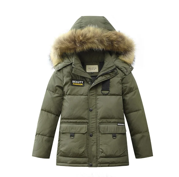 OLEKID/Русская зимняя куртка-пуховик для мальчиков, утепленная верхняя ...