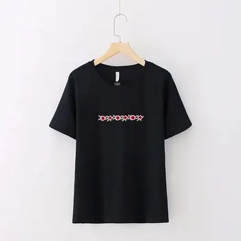 

New women t shirt print t-shirt short sleeve cotton tops 2018 summer fashion