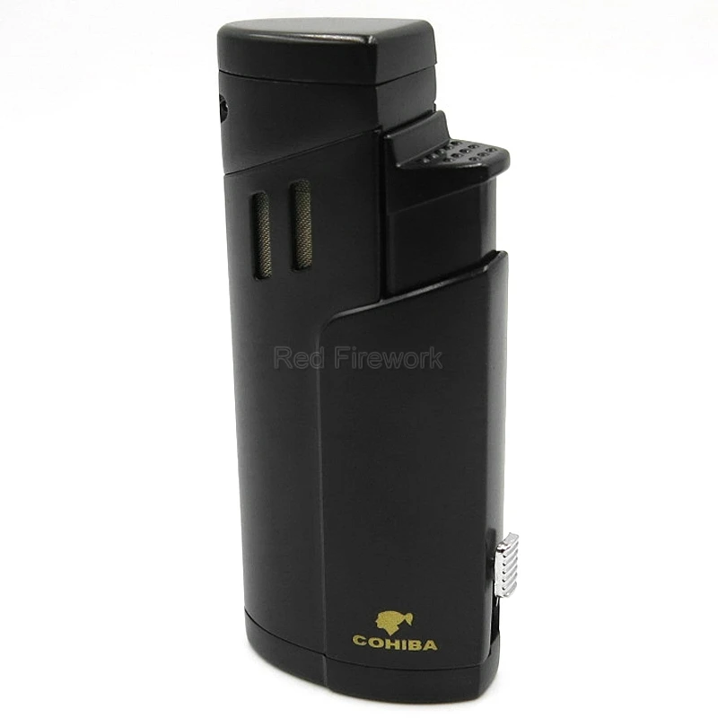 COHIBA высококачественная металлическая ветрозащитная зажигалка, 3 фонарь, зажигалка для сигарет, зажигалки для сигарет с сигарой, аксессуары для курения