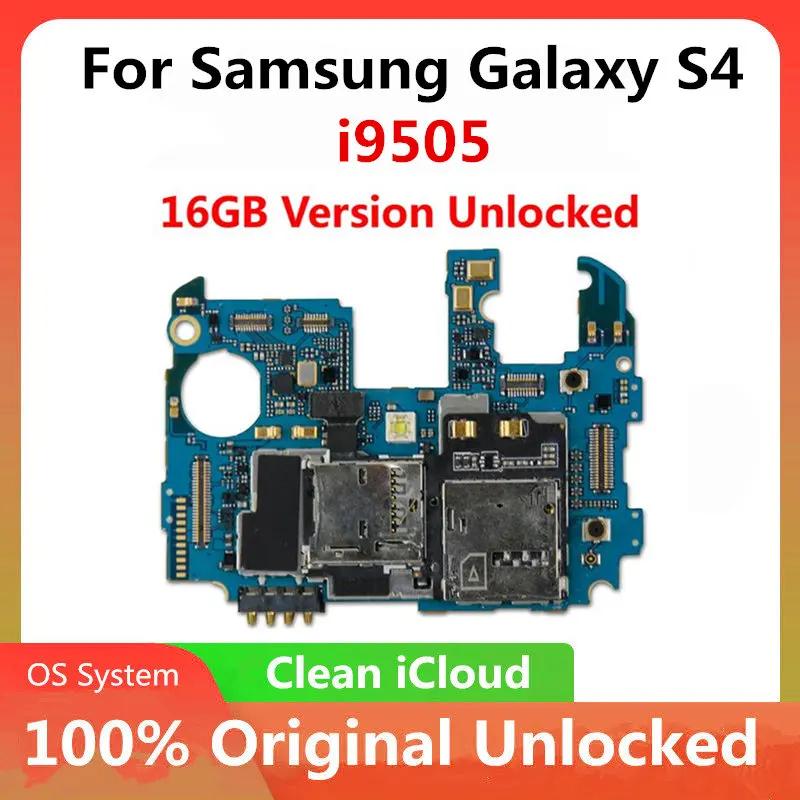 Разблокированная материнская плата для оригинального Samsung Galaxy S4 i9505 16 ГБ с чипами