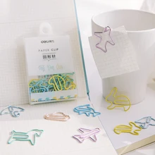

Deli Cute Paper Clip Special-shaped Color Paperclip Bookmark Pin Small Office Accessories Paper Clips Decorative Clip Paper