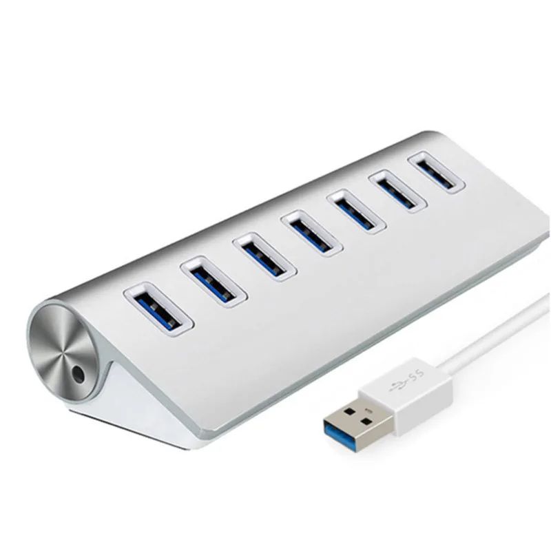 7 портов адаптер концентратор Алюминиевый сплав USB 3,0 для Mac OS Windows PC ноутбук