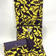 Лидер продаж в итальянском стиле Для женщин из вощенной ткани и подходящая к ним Сумочка в комплекте в африканском стиле, Стиль сумки с тапочки из хлопчатобумажной ткани комплект тканей для вечерние YBG01