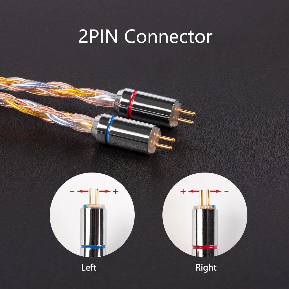 Yinyoo 16 Core Upgraded Silver Plated Copper Cable 2.5/3.5/4.4MM With MMCX/2pin/QDC TFZ Connector For KZ ZS10 ZSX BLON BL03 C10