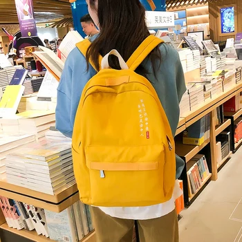 

JULYCCINO Women Student backpack Solid Color Women Shoulder Bag Fashion School Bag For Teenage Girl Children Backpacks Mochila