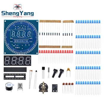 

DS1302 Rotating LED Display Alarm Electronic Clock Module DIY KIT LED Temperature Display