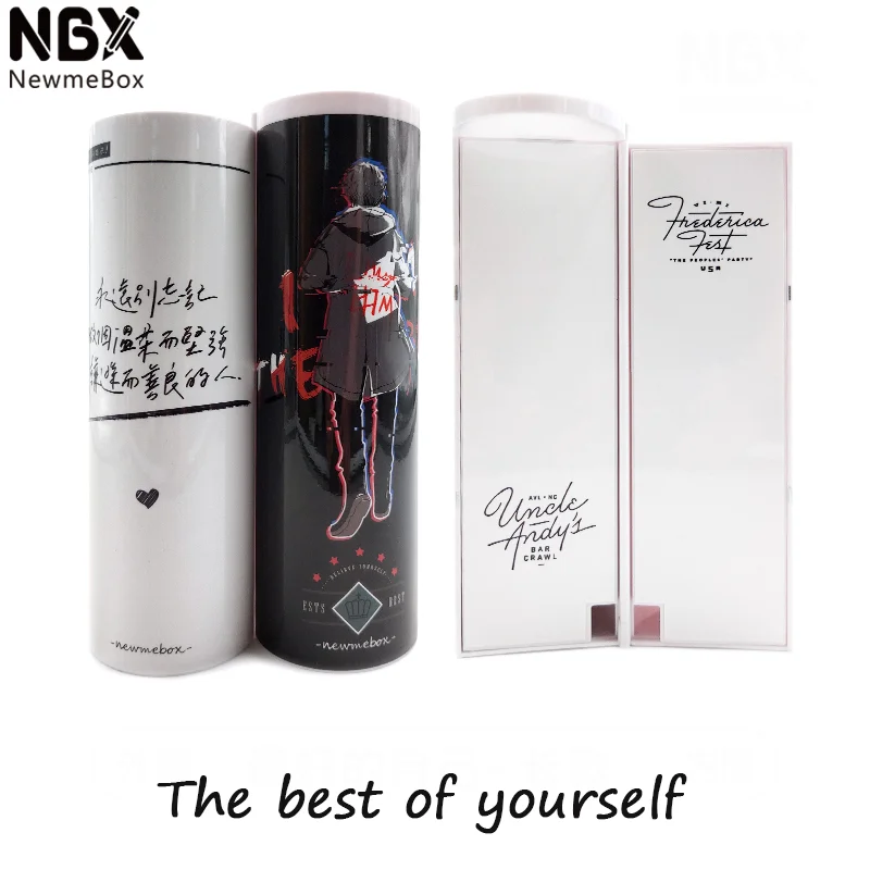 The best of myself NBX Long style pencil cases box with calculator Suitable for use in boys Useful Anti-fall health With small mirror pen box Gifts - Цвет: The best of myself