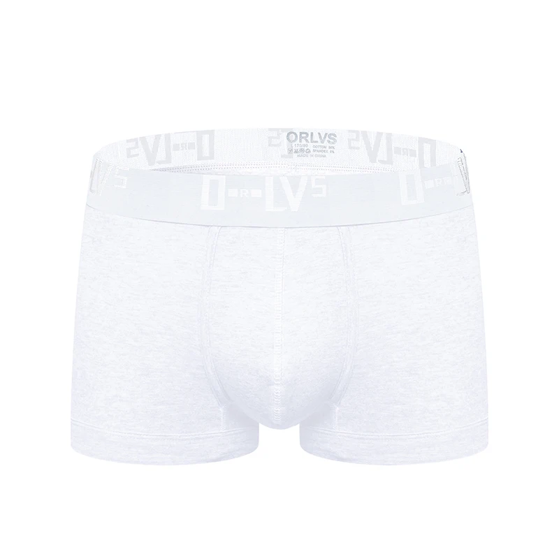 ORLVS Брендовое Мужское нижнее белье мужские боксеры cueca tanga быстросохнущие Ropa Interior Hombre мужские трусы-боксеры дышащие calzoncillo мужские - Цвет: OR210-white