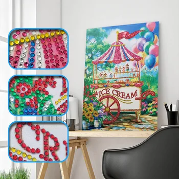 

DIY 5D Shaped Diamond Painting Cross Stitch Toy Car Balloon Landscape 3D Crystal Diamond Embroidery Mosaic Decoration Gift