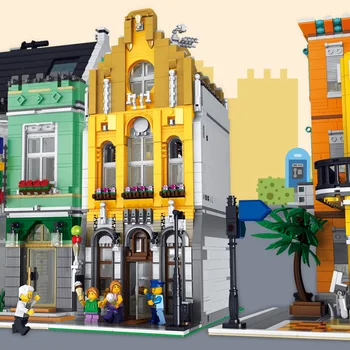 

NEW 2605pcs Advanced Model Street View Series Ice Cream Parlor Building Blocks Bricks Kids toys Christmas Gift Lepining 10003