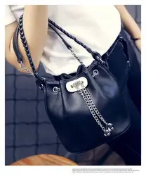Новинка 2019, модная сумка с цепочкой для воды, Корейская версия, тканая женская сумка, портативная Повседневная сумка на одно плечо