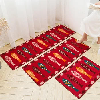 

Small fish kitchen waterproof and oil-proof floor mat large area non-slip floor mat