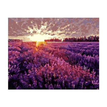 

Frameless Picture Painting By Numbers Home Decor DIY Digital Canvas Painting Home Decoration for Living Room Lavender