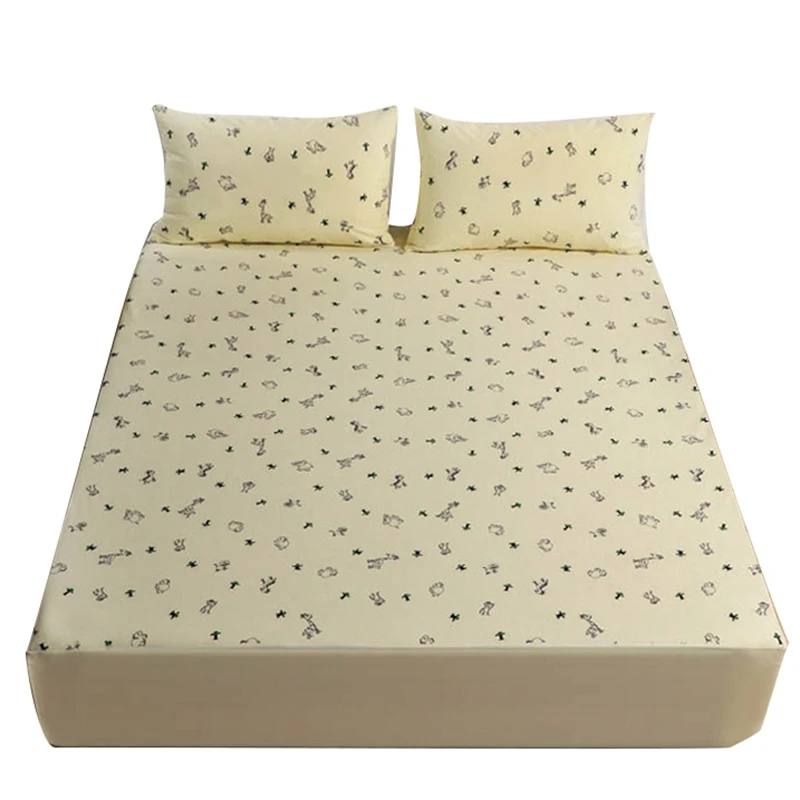 cheap Fitted Sheet Mattress Cover Children Cartoon Bedding Bed Sheets with Elastic Band Waterproof Adjustable Bed Mattress 138X190X30C
