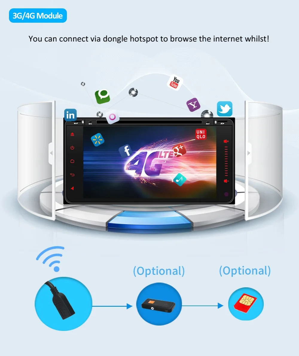 Cheap 2 DIN Octa Core car dvd android 9.0 double din gps navigation Wifi usb+Bluetooth+Radio for Toyota Hilux Camry Corolla Prado RAV4 17