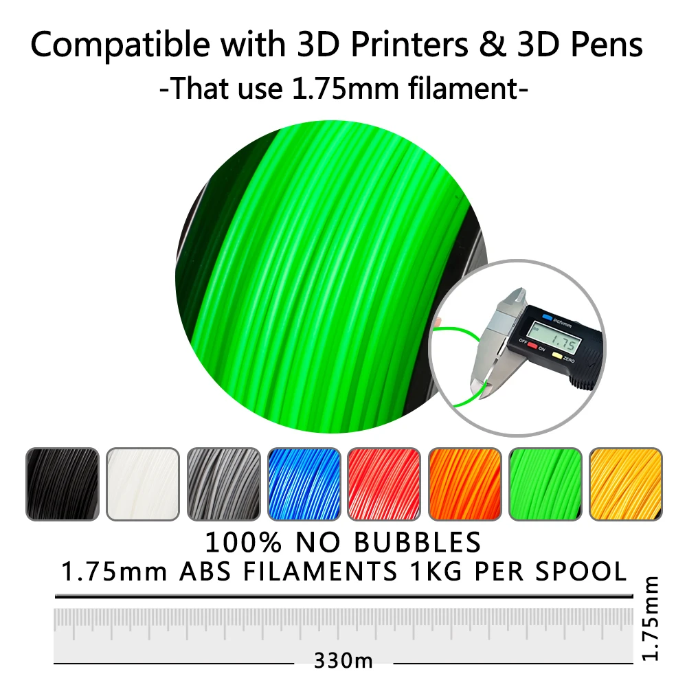 ABS 3d Принтер Нити новые и лучшие abs 1 75 мм кг для принтера сплошной материал нити с