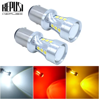 

2x 1157 BAY15D LED Bulbs 18 SMD 3030 Chips High Power Lamps For Brake Lights P21/5W Car LED Bulb White Red Amber Yellow 12V 24V