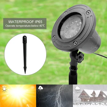 

Christmas Snowflake LED Projector Lights Rotating Snowfall Projection with Remote Control Outdoor Landscape Decorative Lighting