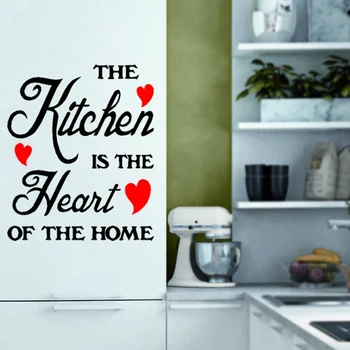 Kitchen Decor Wall Sticks Removable Decals Posters English Sticker Heart Wall stickers