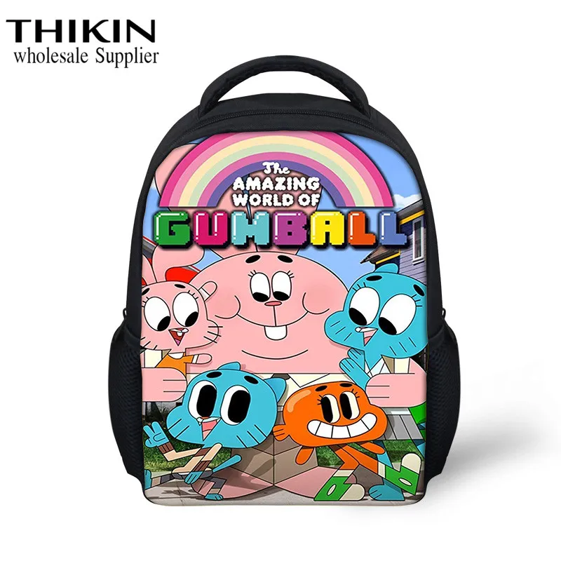 THIKIN мультфильм Амазон мир Gumball печати Kinderen дизайн рюкзак для школы сумки для маленьких мальчиков малышей Маленькие школьные сумки - Цвет: as picture