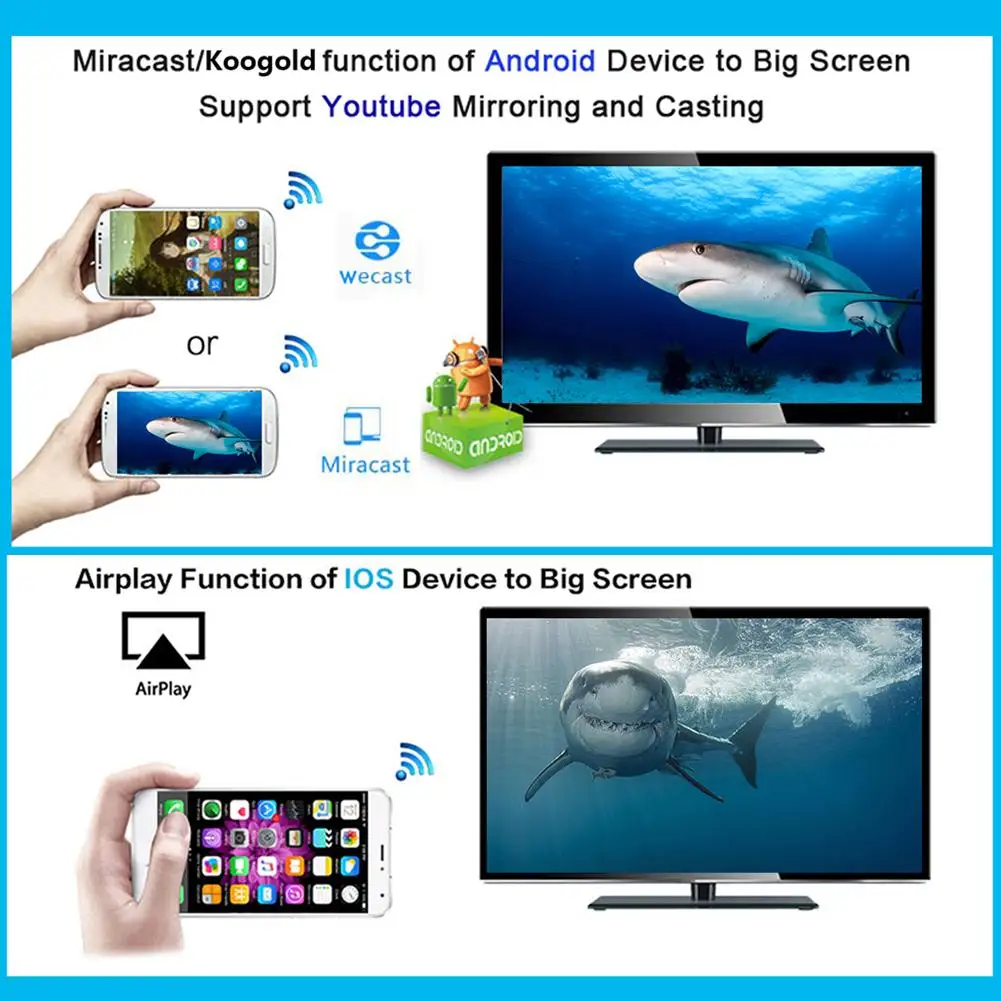 Новейшая модель ТВ карты MiraScreen 2 4/5G Wifi TV ключ приемник Поддержка HDMI Miracast HD Дисплей