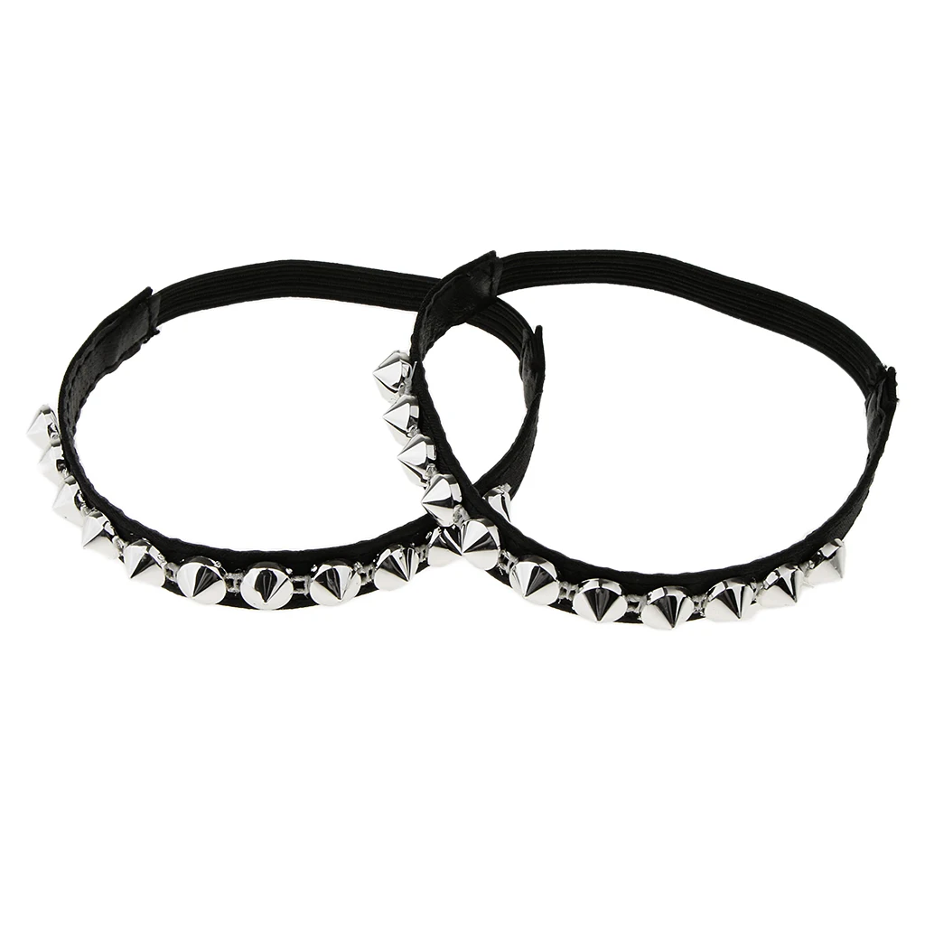 1 Pair Leather Shoe Straps Band for Holding Loose High Heeled Shoes Elastic Rivet Adjustable Shoe Belt Ankle Holding Loose