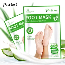 

PUTIMI 6packs Foot Mask Peeling for Legs Feet Mask Scrub Exfoliating Socks for Pedicure Anti Crack Heel Remove Skin Foot Patch