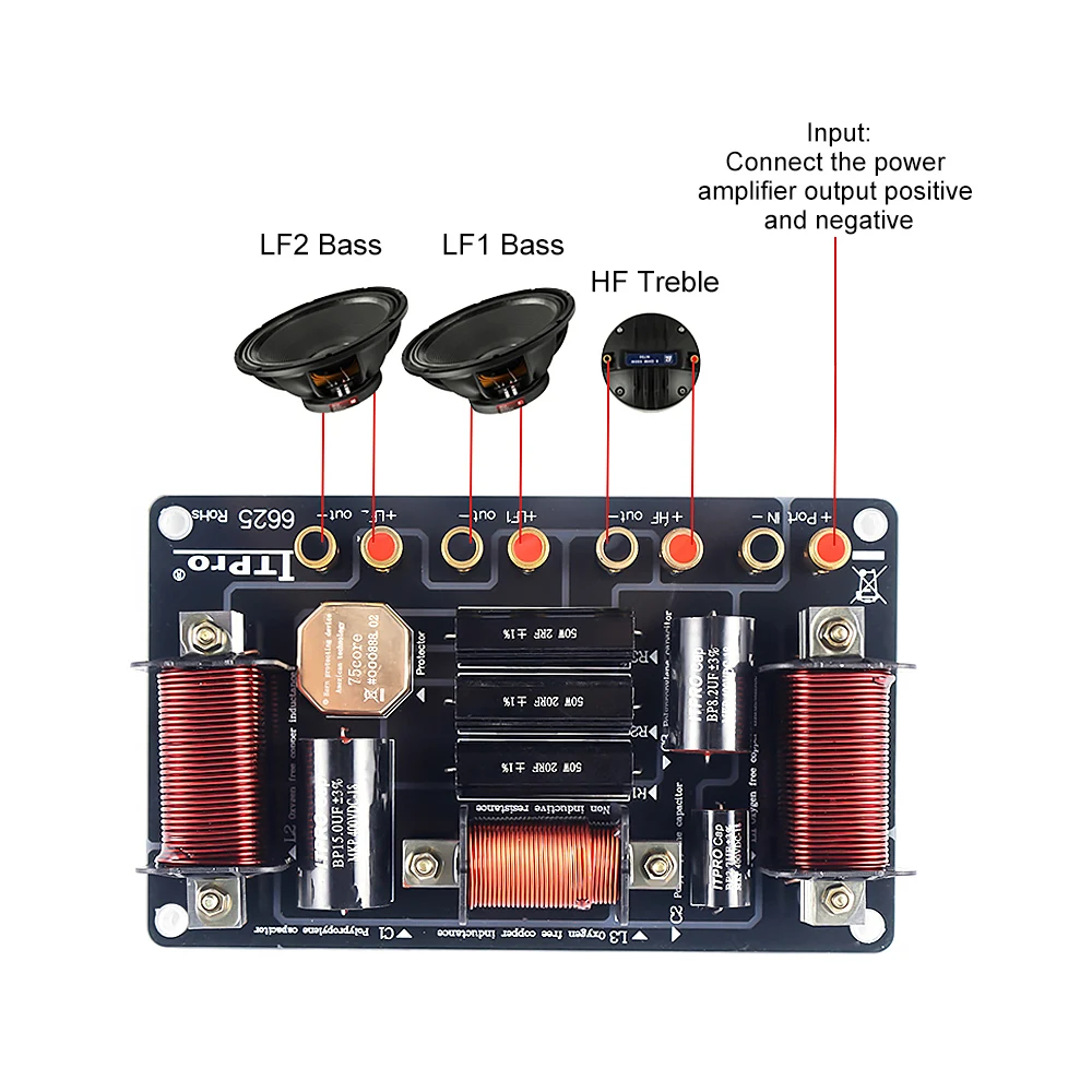 AIYIMA дома Динамик 2 Way кроссовер аудио фильтр 1500W 1800W 2000W Профессиональный делитель частоты DIY 12-18 дюймов этап Динамик