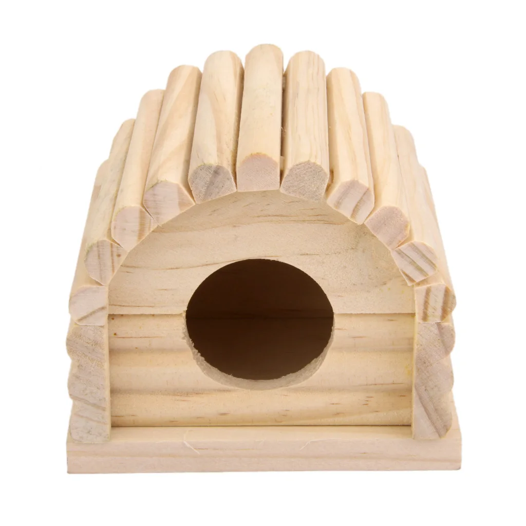Natural Wooden Hamster House Dome Toys Detachable Hamster Mouse Gerbil Favors