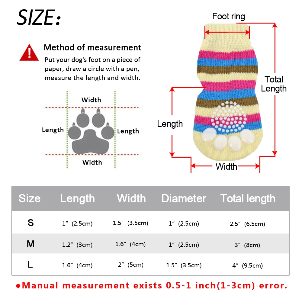 Милые Нескользящие носки для собак, милые вязаные носки для домашних животных, щенков, 4 шт., осенне-зимние носки для домашних животных, собак, кошек, обувь для маленьких собак, нескользящая подошва