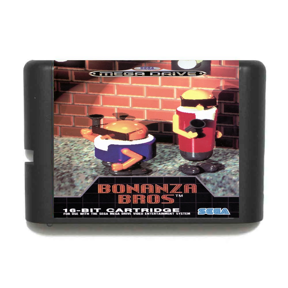 Bonanza Bros 16 бит MD карточная игра для Sega игры Mega Drive Genesis | Электроника