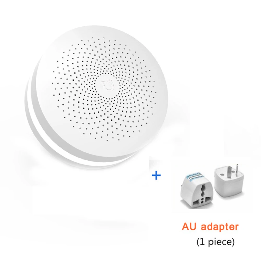 add AU plug Новинка, Xiaomi Mijia, многофункциональный шлюз, 2 хаба, сигнализация, интеллектуальная, онлайн радио, Ночной светильник, звонок, умный дом, хаб - Цвет: add AU plug