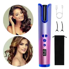 Curling Iron Set Automatic Hair Curler Ceramic Wireless Curling Iron Hair Waver Tongs Iron Curling Wand Air Curler USB Cordless