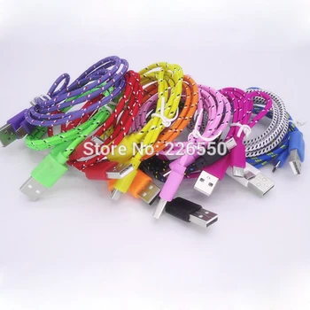 

10pcs/lot 1/2/3M Nylon Braided 8pin USB Cable for iPhone Durable Data Sync line Braid charging Cord for Xs Max 8 7 6 6Plus 5