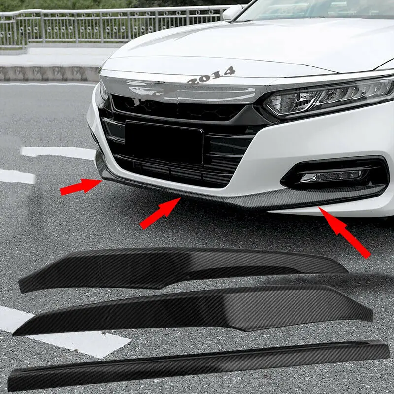 Накладка из углеродного волокна переднего бампера для защиты губ для Honda Accord 10th