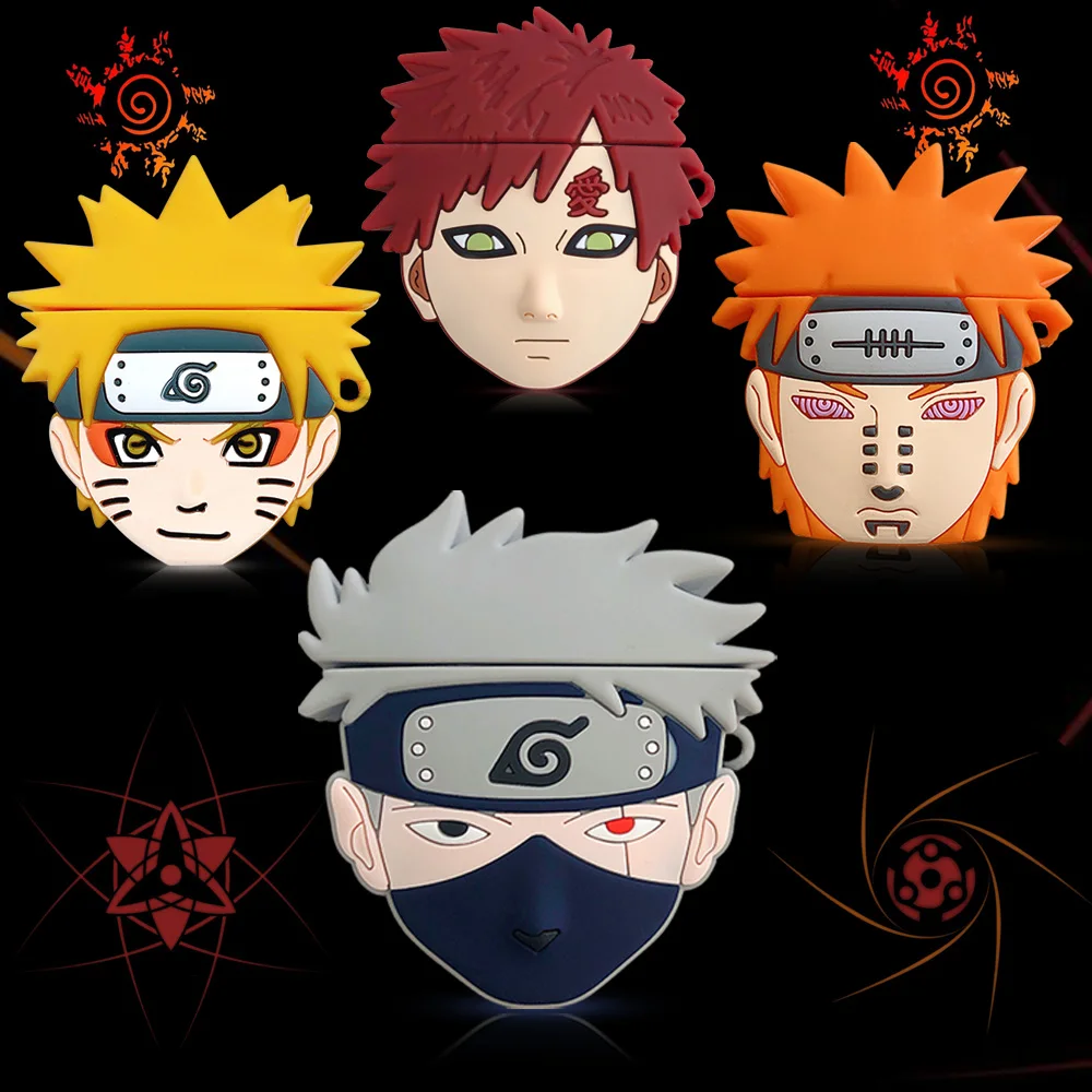 Для Наруто 3D Мультфильм защитный чехол для Airpods беспроводной Bluetooth наушники аксессуары силиконовый чехол для Airpods 1 2