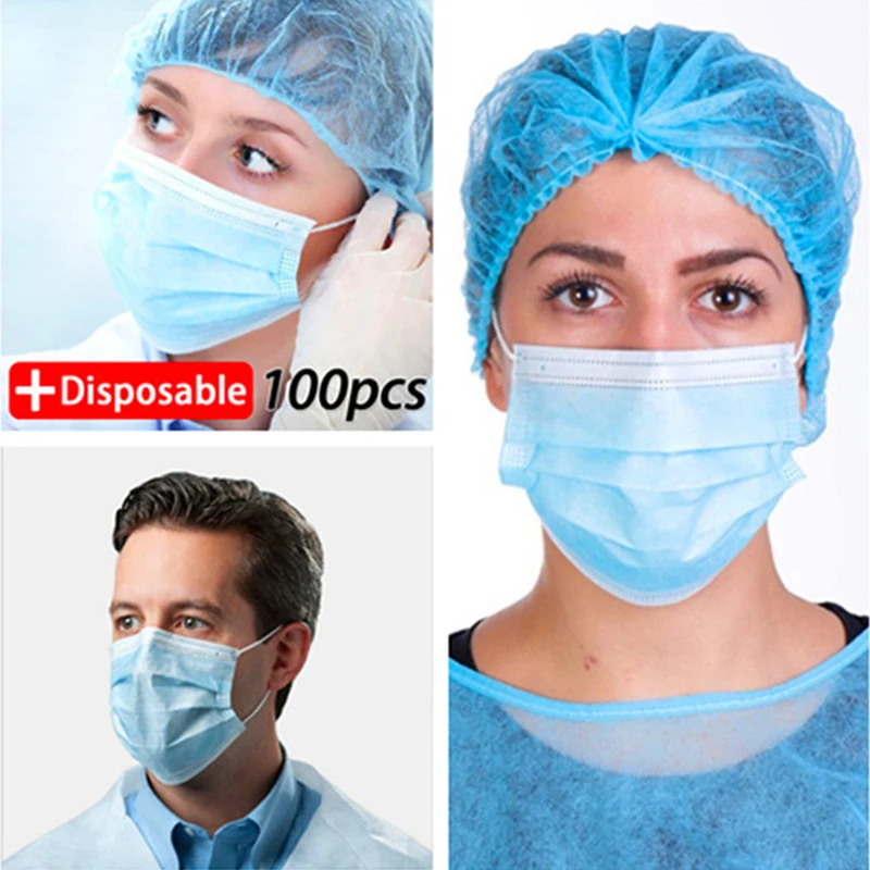

3 layers Non Woven Disposable Face Mask Medical dental mouth Activated Carbon Anti virus Face Surgical N95 Masks