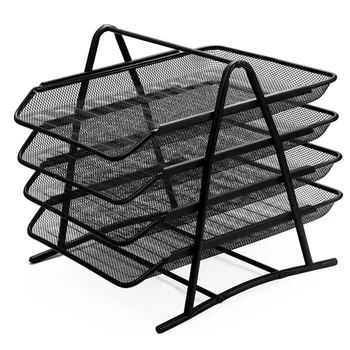 

High Quality Office Filing Trays Holder A4 Document Letter Paper Wire Mesh Storage Organizer Metal Wire Storage Holder