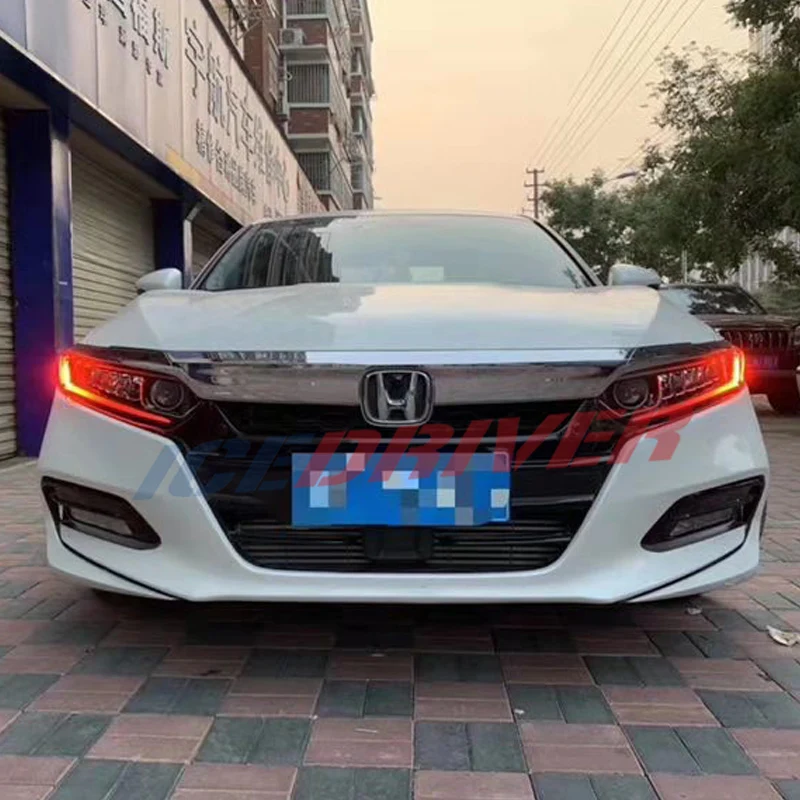 Icedriver для Honda Accord DRL RGB многоцветный светодиодный фонарь 10-го поколения дневные ходовые огни красный демон освещение для глаз лампа