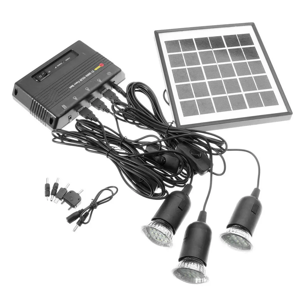 

Outdoor Solar Power Led Lighting Bulb Lamp System Solar Panel Home System Kit 4W 6V Outdoor Solar Power Panel LED Light Lamp