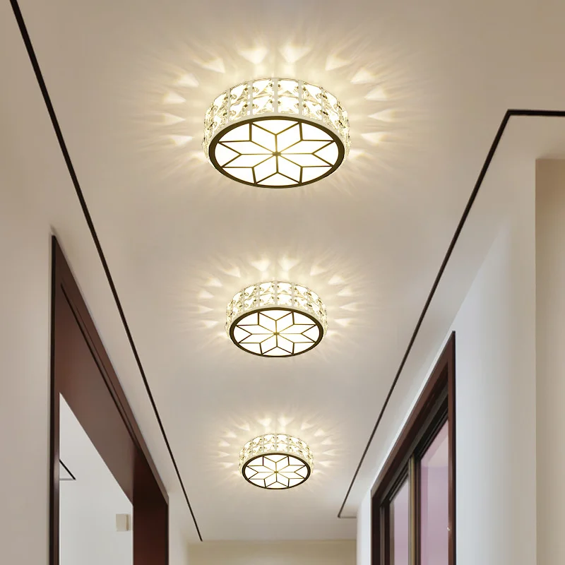 

LED crystal ceiling light modern simple round led ceiling lamp for aisle corridor porch entrance hall balcony lamps mx11191746