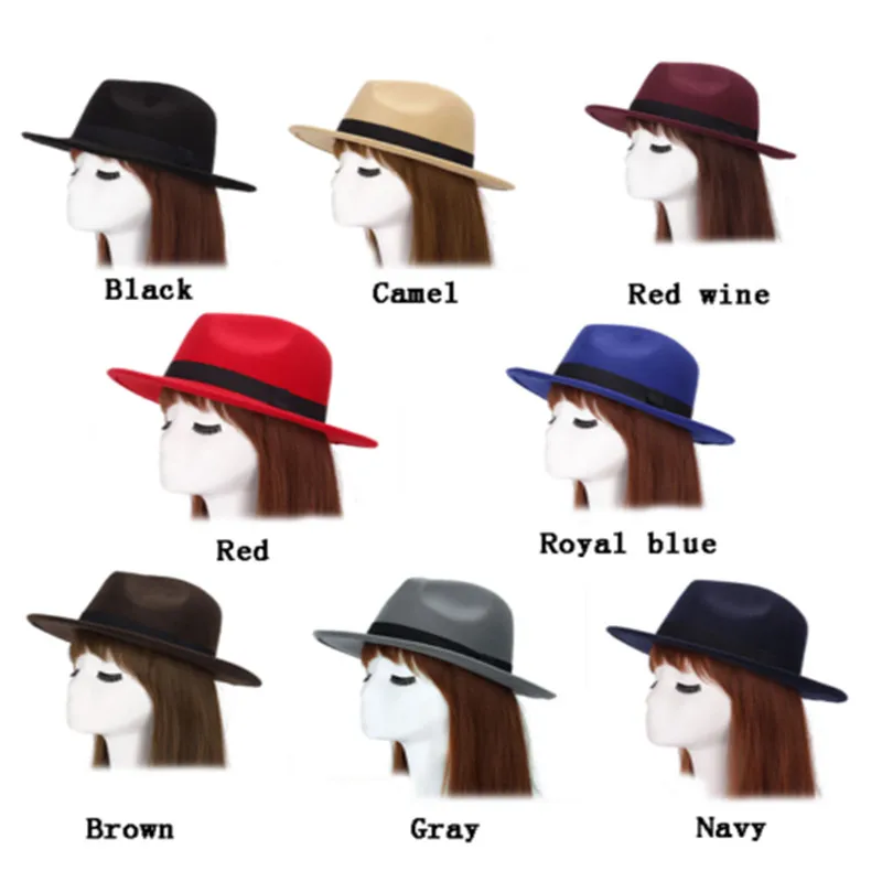 Модные женские и мужские фетровые шляпы с широкими полями, Панама с пряжкой, джазовые ремешки, Трилби кепки для официальных вечеринок, шляпы для взрослых, фетровые шляпы