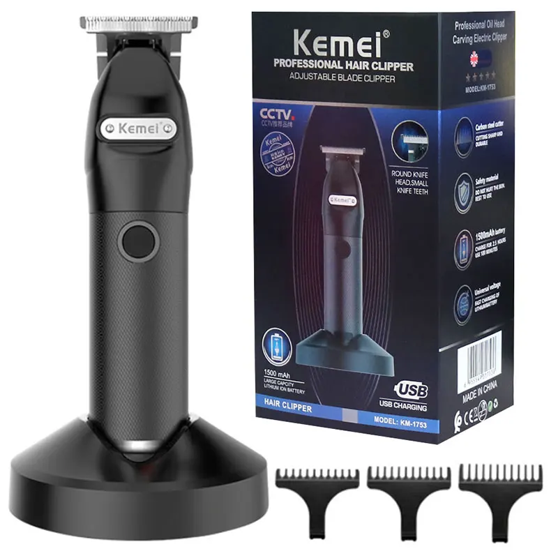 Оригинальный беспроводной мужской электрический триммер для волос от kemei