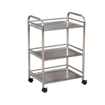 

Stainless Steel Kitchen Shelf Microwave Oven Shelf Movable Pulley Receives Shelf Pot Shelf Vegetable Shelf Trolley Storage
