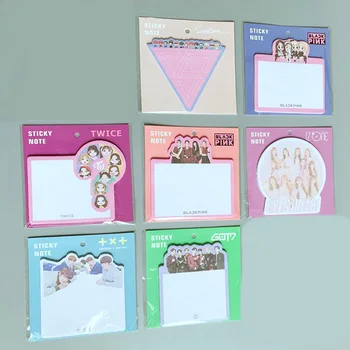 

Kpop Blackpink IZONE Cute Mini Sticky Note TXT GOT7 Bookmark Index Seventeen Stationery Memo Pad Stickers